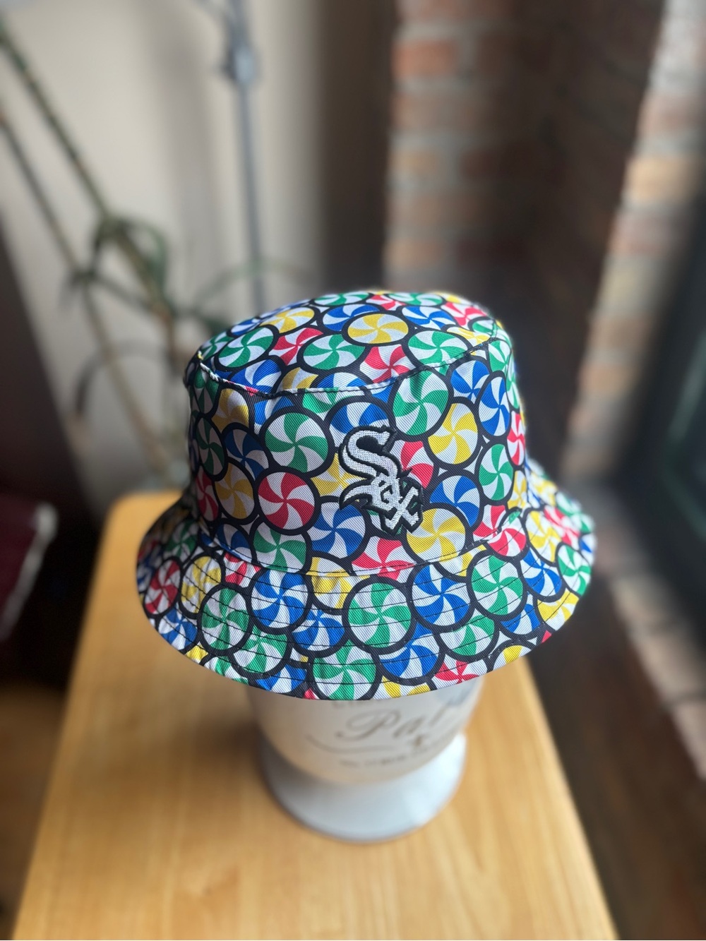 Chicago White Sox Reversible Scoreboard Pinwheel Bucket Hat HTF